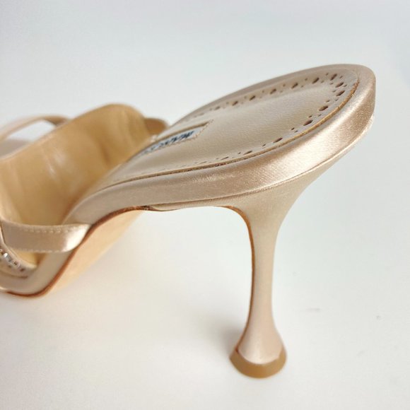 NEW MANOLO BLAHNIK Skysan Crystal Heeled Sandal - Picture 11 of 15